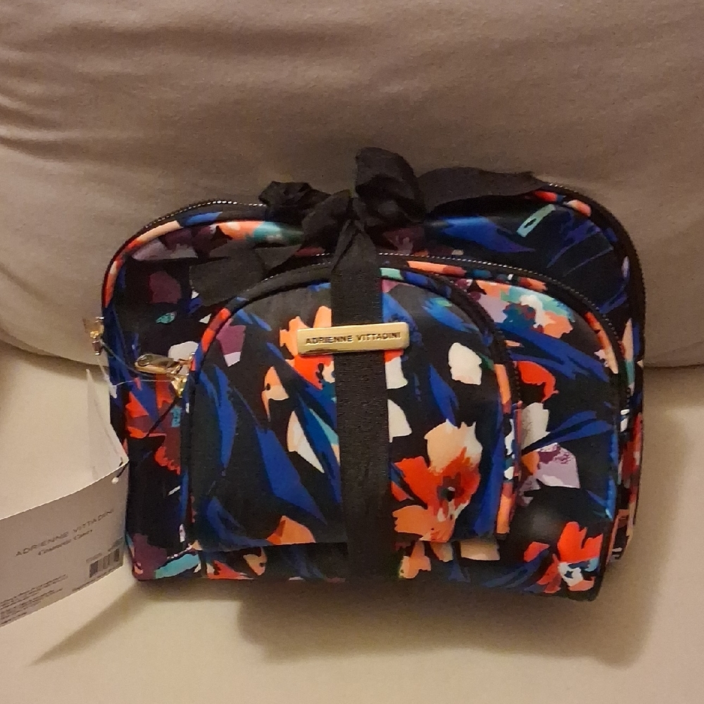 Adrienne Vittadini Vibrant Floral Cosmetic Bag Set